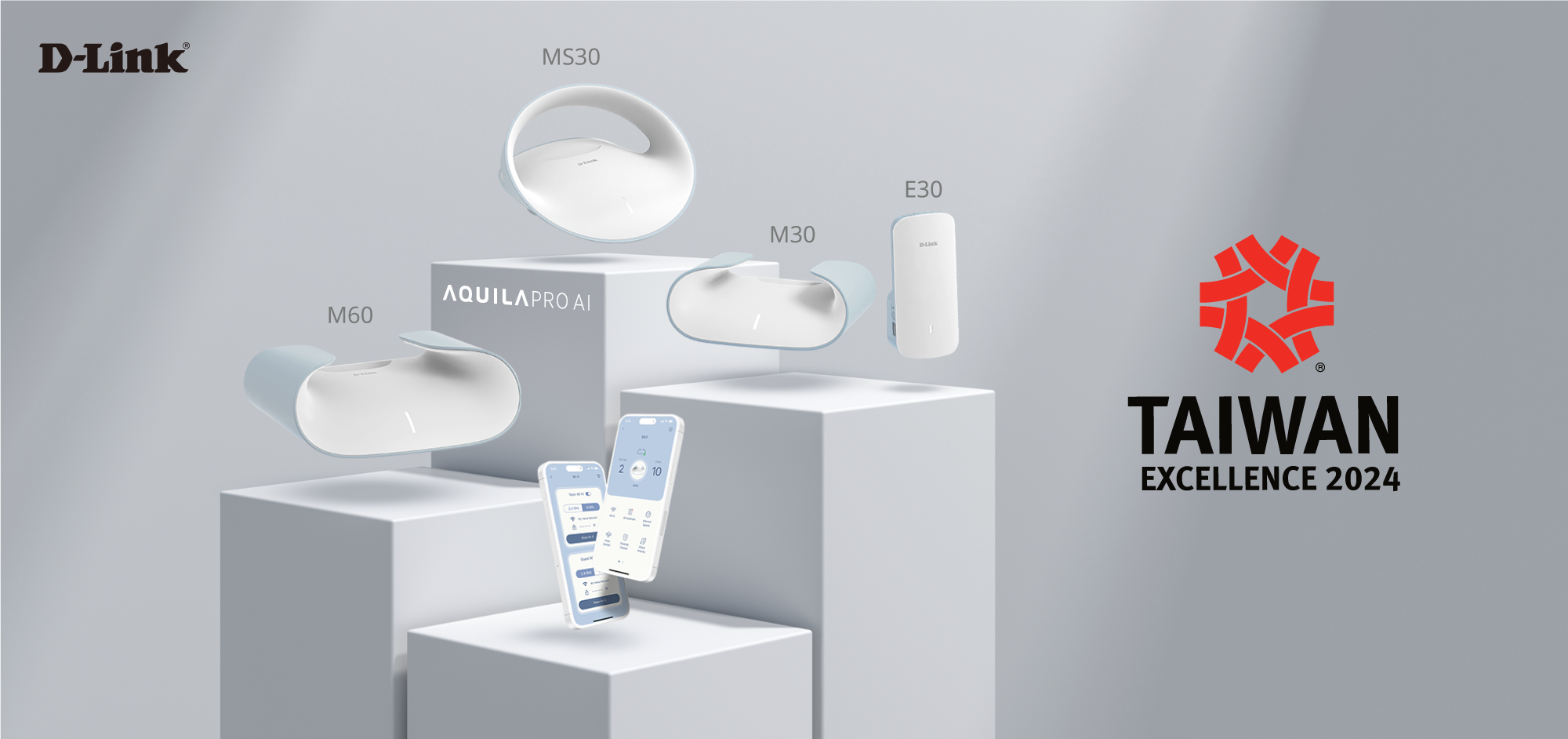D-Link’s AQUILA PRO AI Smart Mesh Wi-Fi System Wins Taiwan Excellence Award