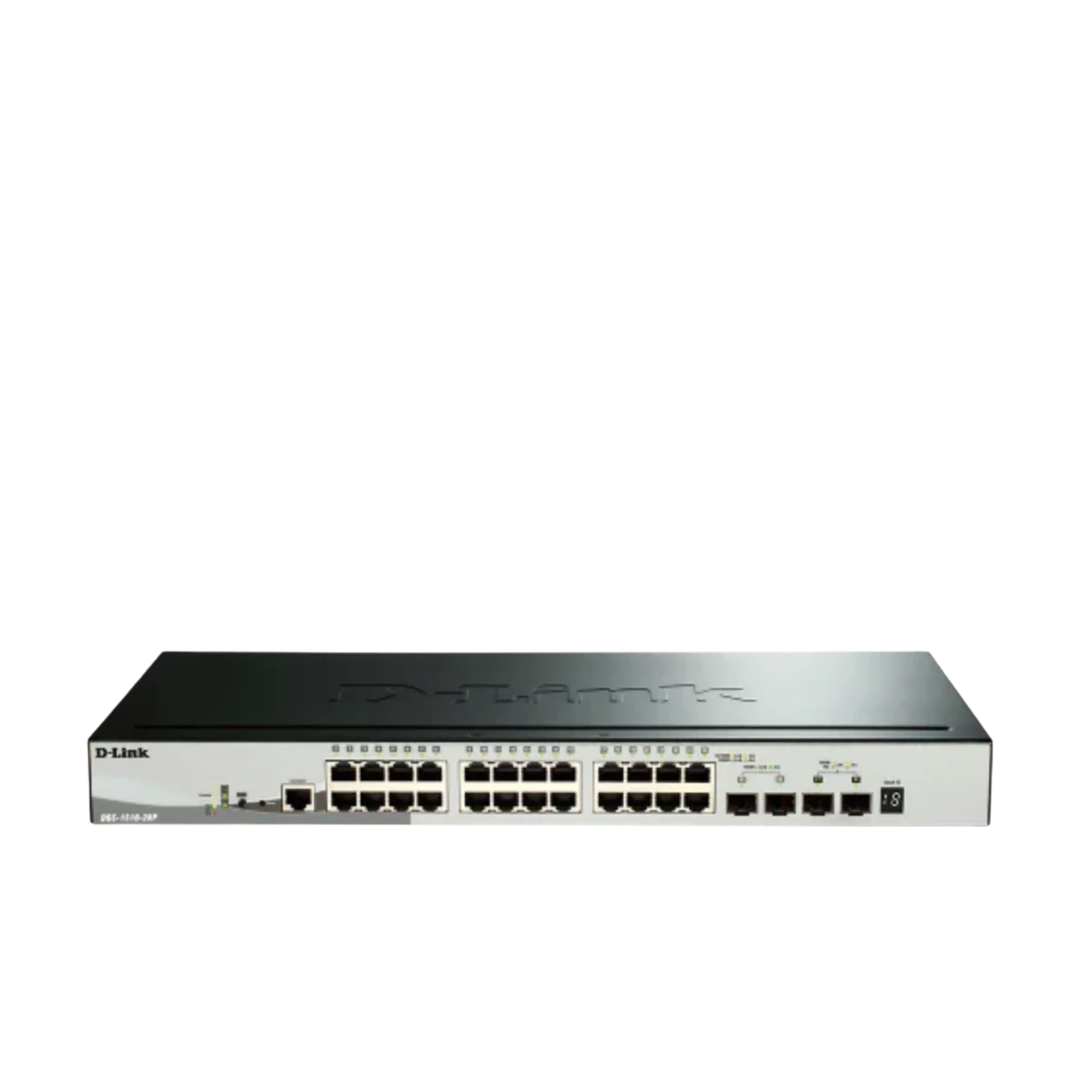 28-port Stackable Gigabit PoE Switch incl. 2 SFP ports & 2 10GbE SFP+ ports, 193W PoE budget