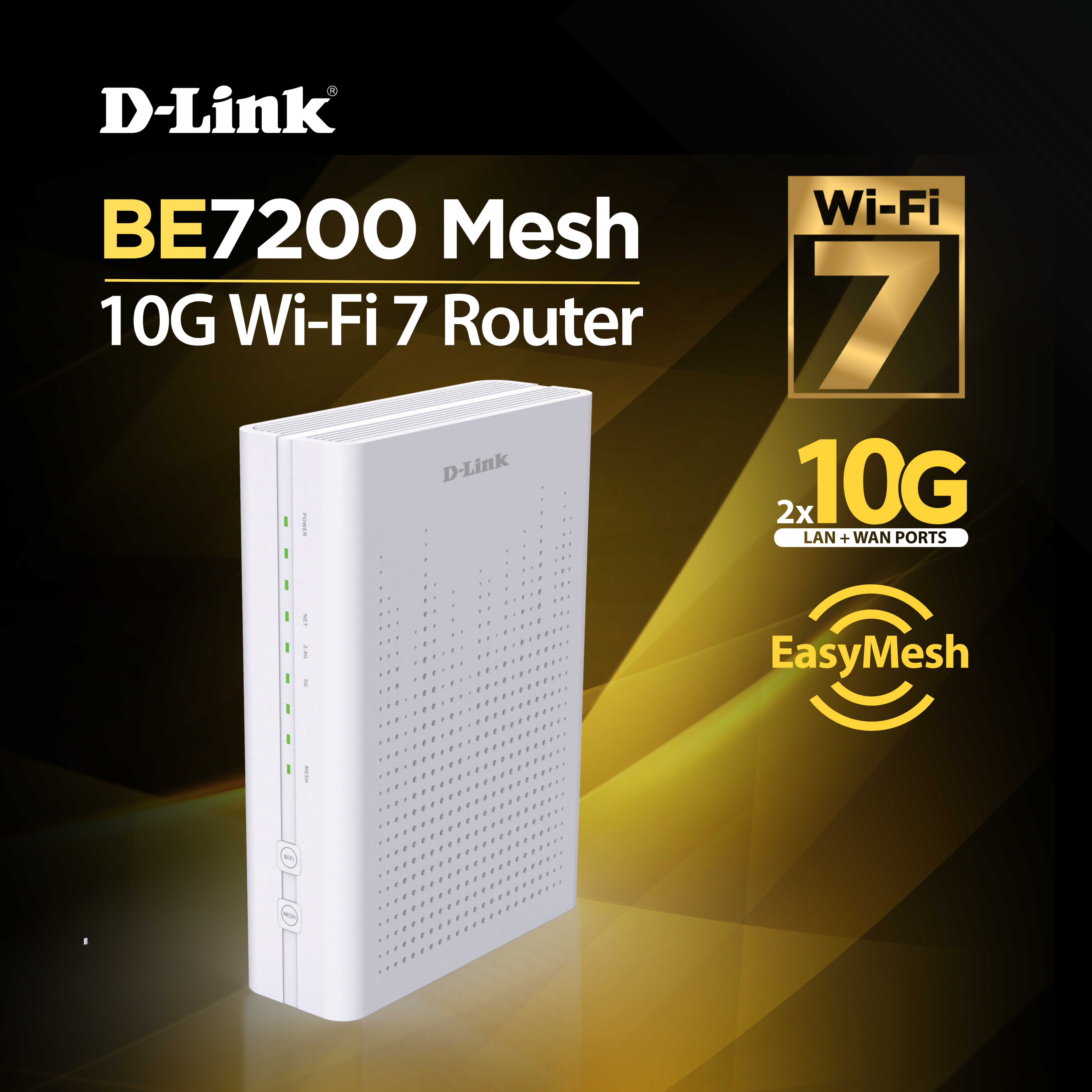 BE7200 Dual Band 10G Wi-Fi 7 EasyMesh Router