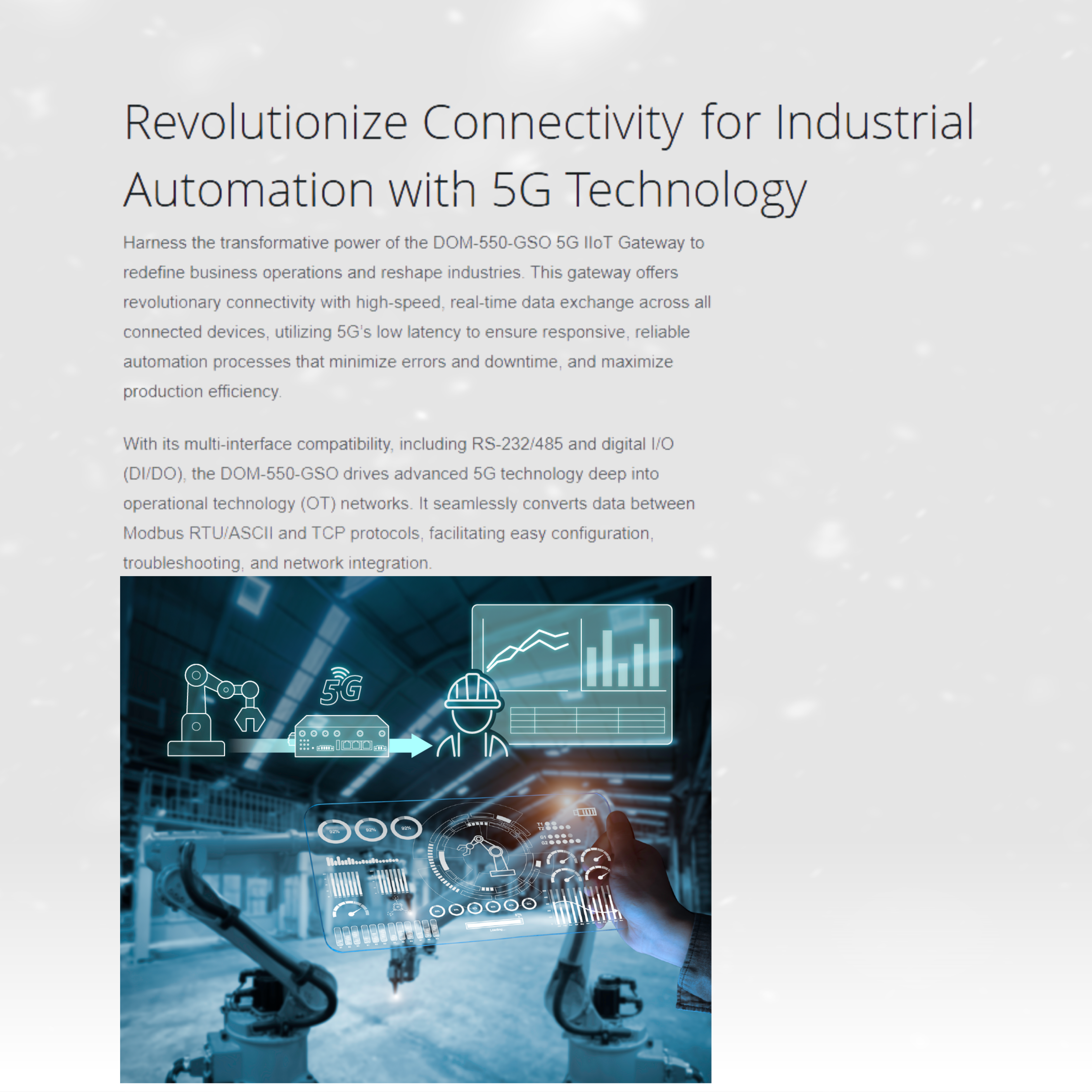 5G IIoT Gateway | DOM-550-GSO