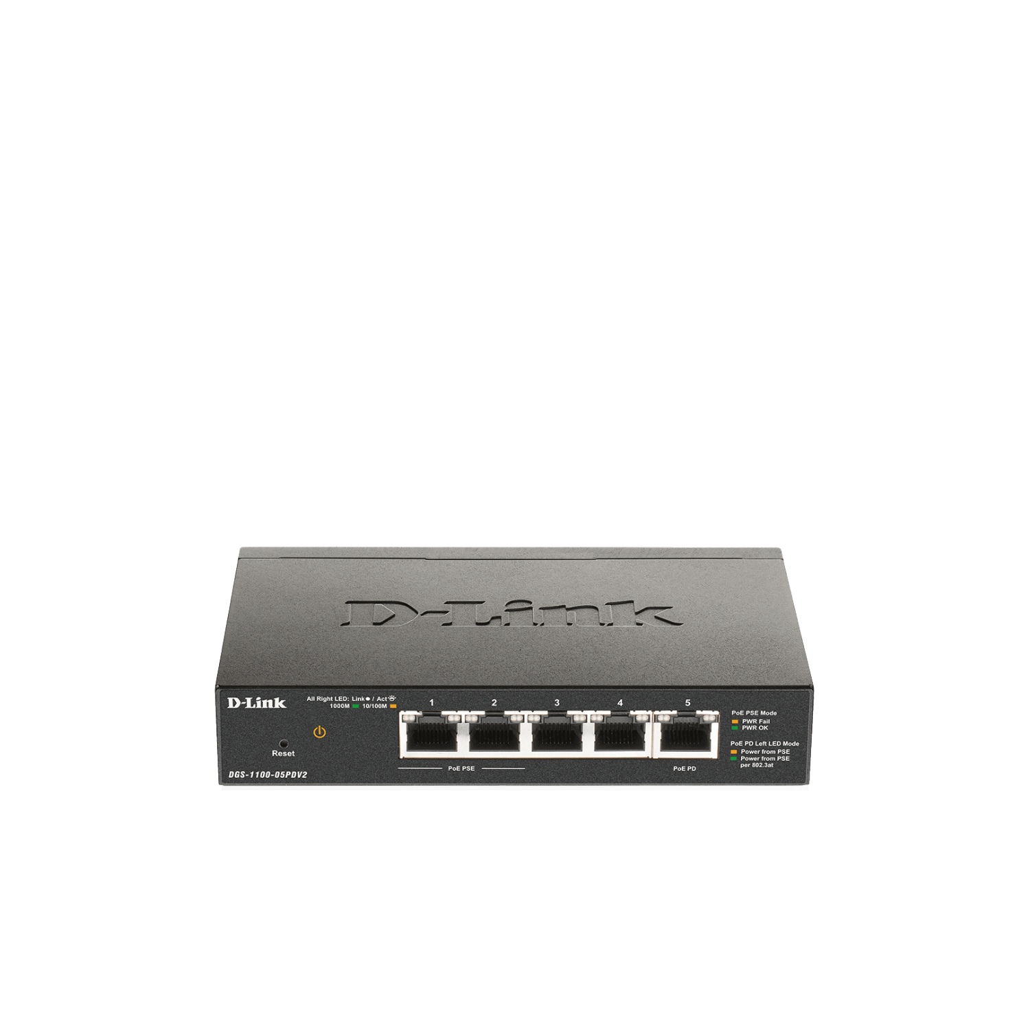 D-Link DGS-1100-05PDV2 | 5-port Gigabit Smart Managed PoE Switch and PoE  Extender Fanless Layer 2 – D-Link International Pte Ltd