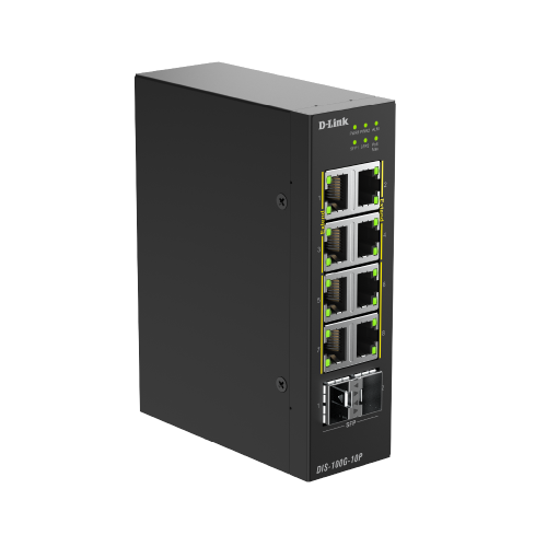 Industrial 8-Port 1G PoE+ + 2-Port 1G SFP Unmanaged PoE Switch