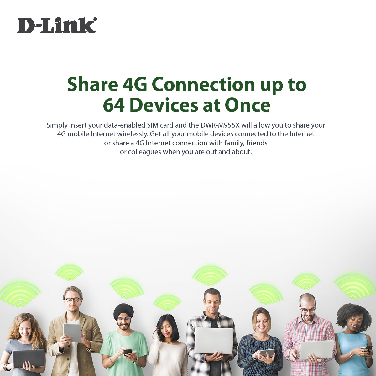 4G LTE AX1500 Gigabit Mobile Router with LAN & WAN