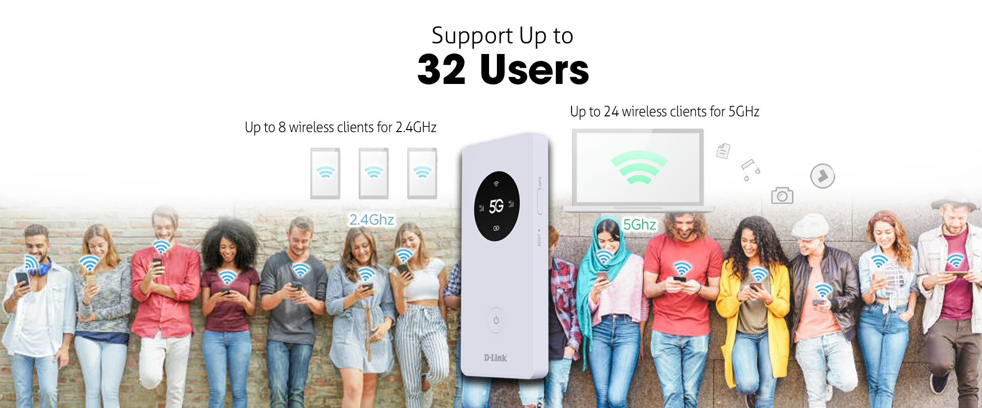 5G Wi-Fi 5 AC1200 Mobile Wi-Fi Hotspot