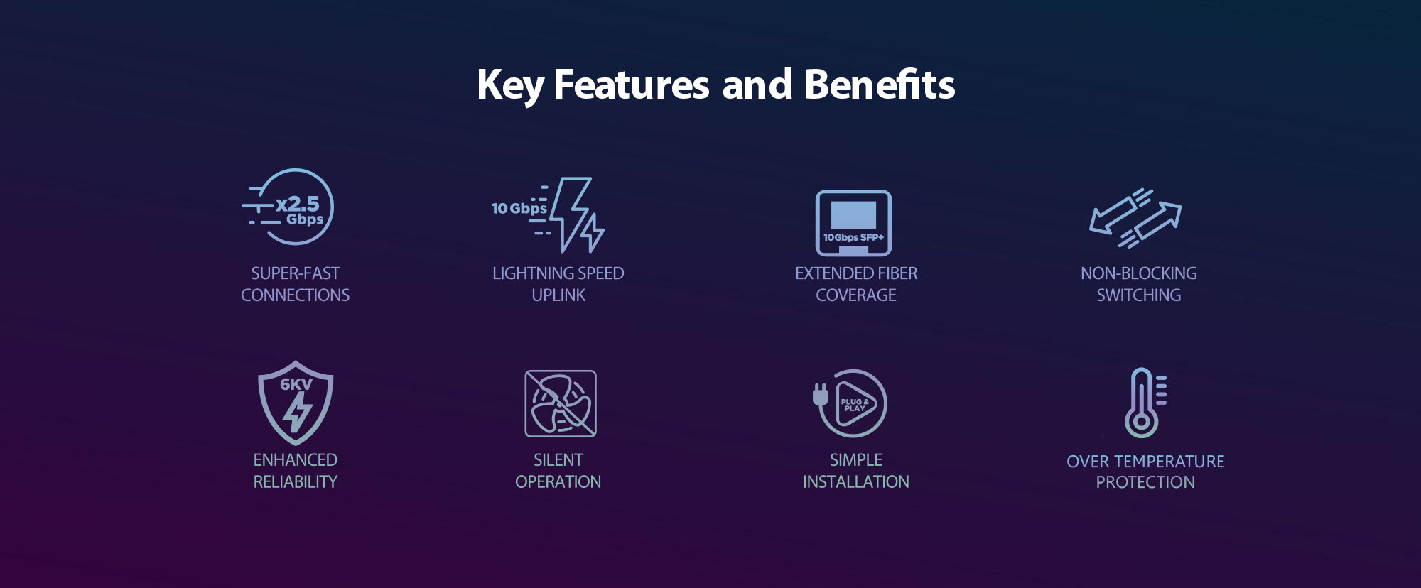 9-Port 2.5G/10G Multi-Gigabit (MG) Desktop Switch | DMS-F109XS