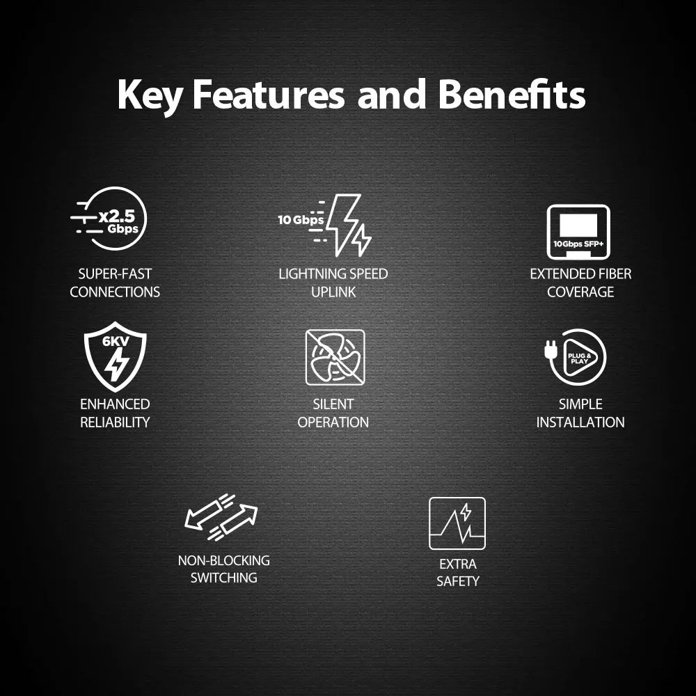 5-port 2.5G with 1-Port SFP+ Web Management Desktop Switch