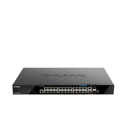 28-port Gigabit Layer 3 Stackable Smart Managed PoE (370W) Switch with 4-port 2.5G & 4-port 10G Uplinks