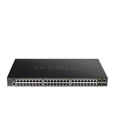 48-Port Gigabit Smart Managed PoE Switch with 4-port 10G Uplinks