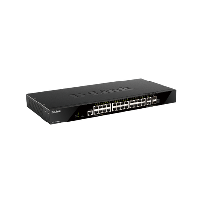 28-port Gigabit Layer 3 Stackable Smart Managed Switch with 4-port 10G Uplinks