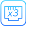 x3 LAN ports