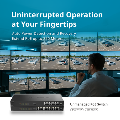 26-Port Gigabit Unmanaged PoE Switch