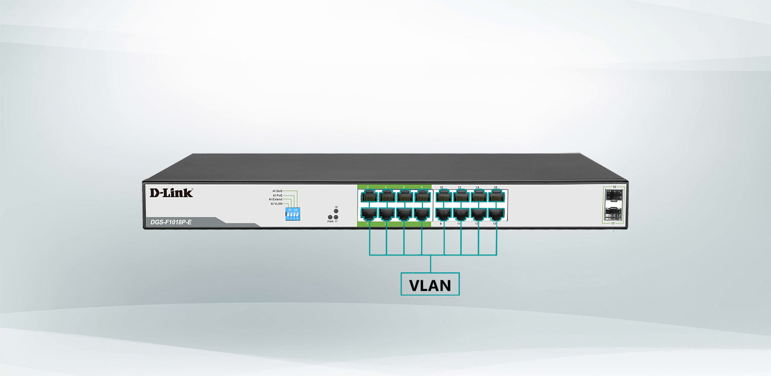 D-Link DGS-F1018P-E | 250M 18-Port Unmanaged Gigabit Switch with
