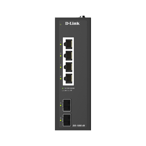 Industrial 4-Port 1G + 2-Port 1G SFP Unmanaged Switch