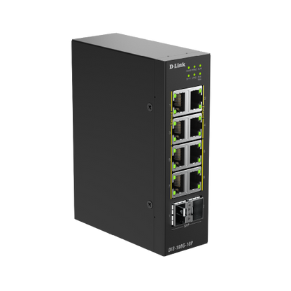 Industrial 8-Port 1G PoE+ + 2-Port 1G SFP Unmanaged PoE Switch