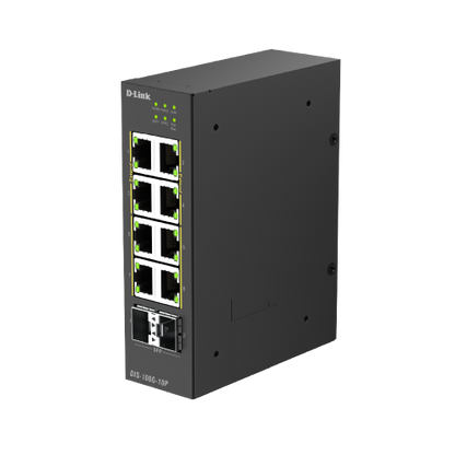 Industrial 8-Port 1G PoE+ + 2-Port 1G SFP Unmanaged PoE Switch