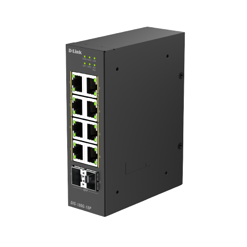 Industrial 8-Port 1G PoE+ + 2-Port 1G SFP Unmanaged PoE Switch