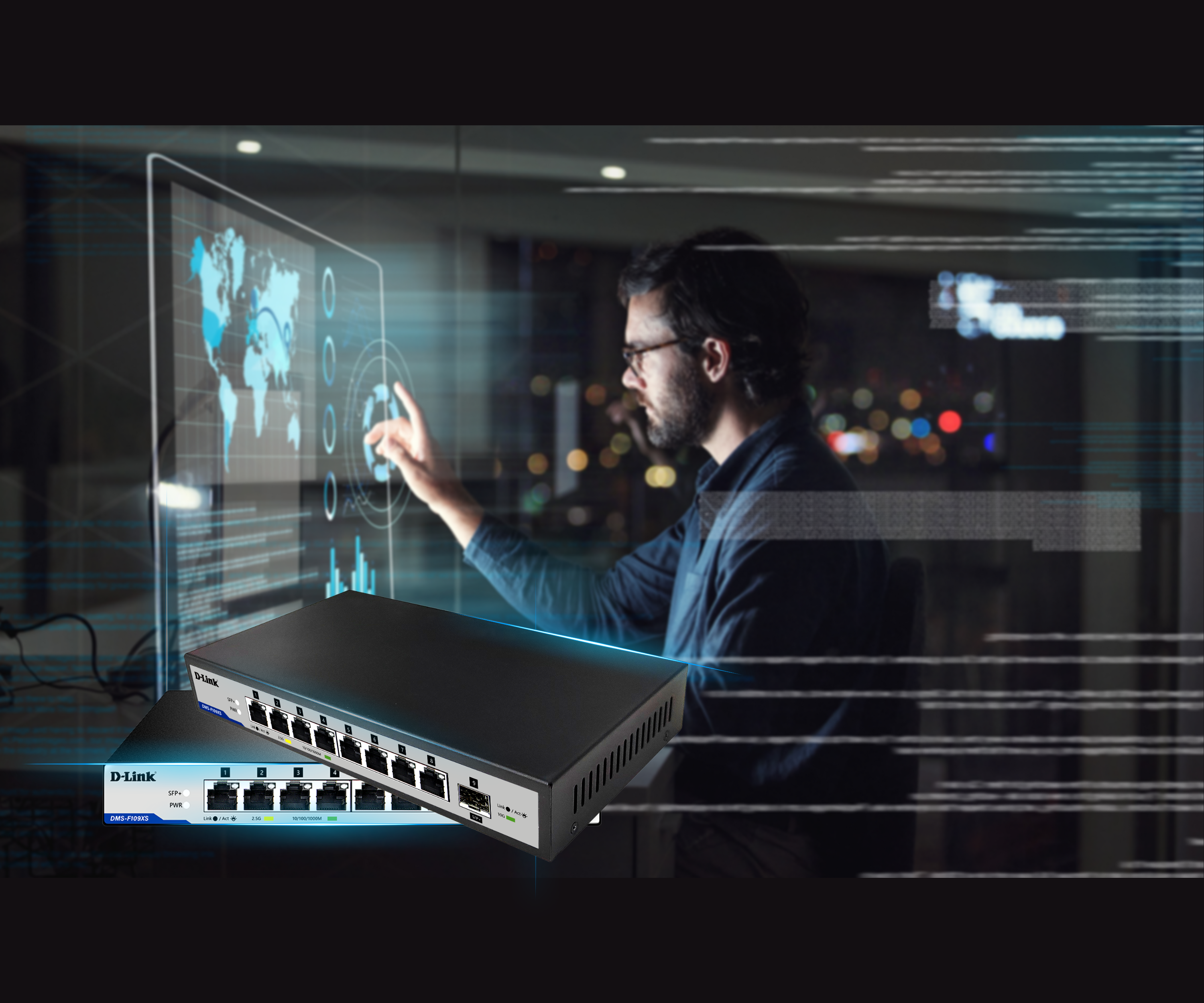 9-Port 2.5G/10G Multi-Gigabit (MG) Desktop Switch | DMS-F109XS