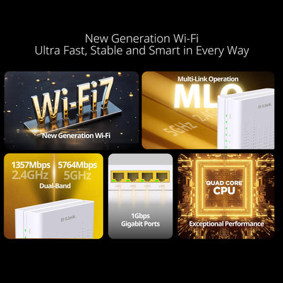 BE7200 Dual Band 10G Wi-Fi 7 EasyMesh Router