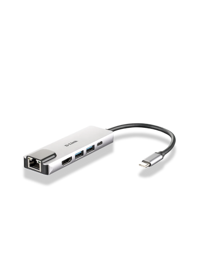 5-in-1 USB Type C Hub with HDMI/Ethernet and Power Delivery | DUB-M520