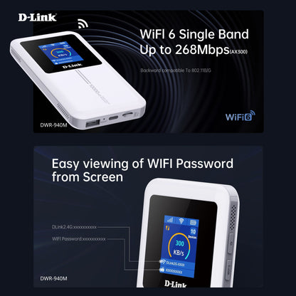 4G LTE Cat4 Wi-Fi 6 Mobile Wi-Fi Hotspot