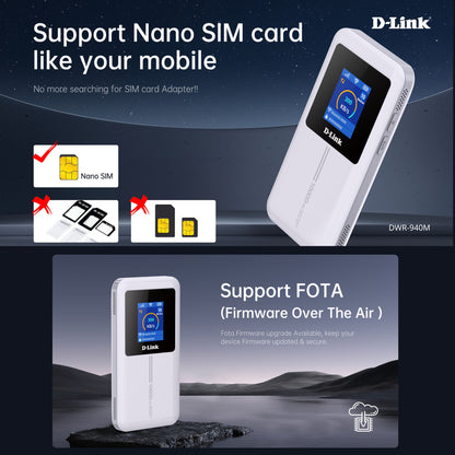 4G LTE Cat4 Wi-Fi 6 Mobile Wi-Fi Hotspot