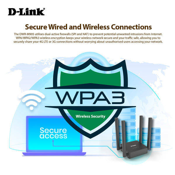 D-Link DWR-M905 | 4G LTE N300 Mobile Router with LAN & WAN – D-Link ...