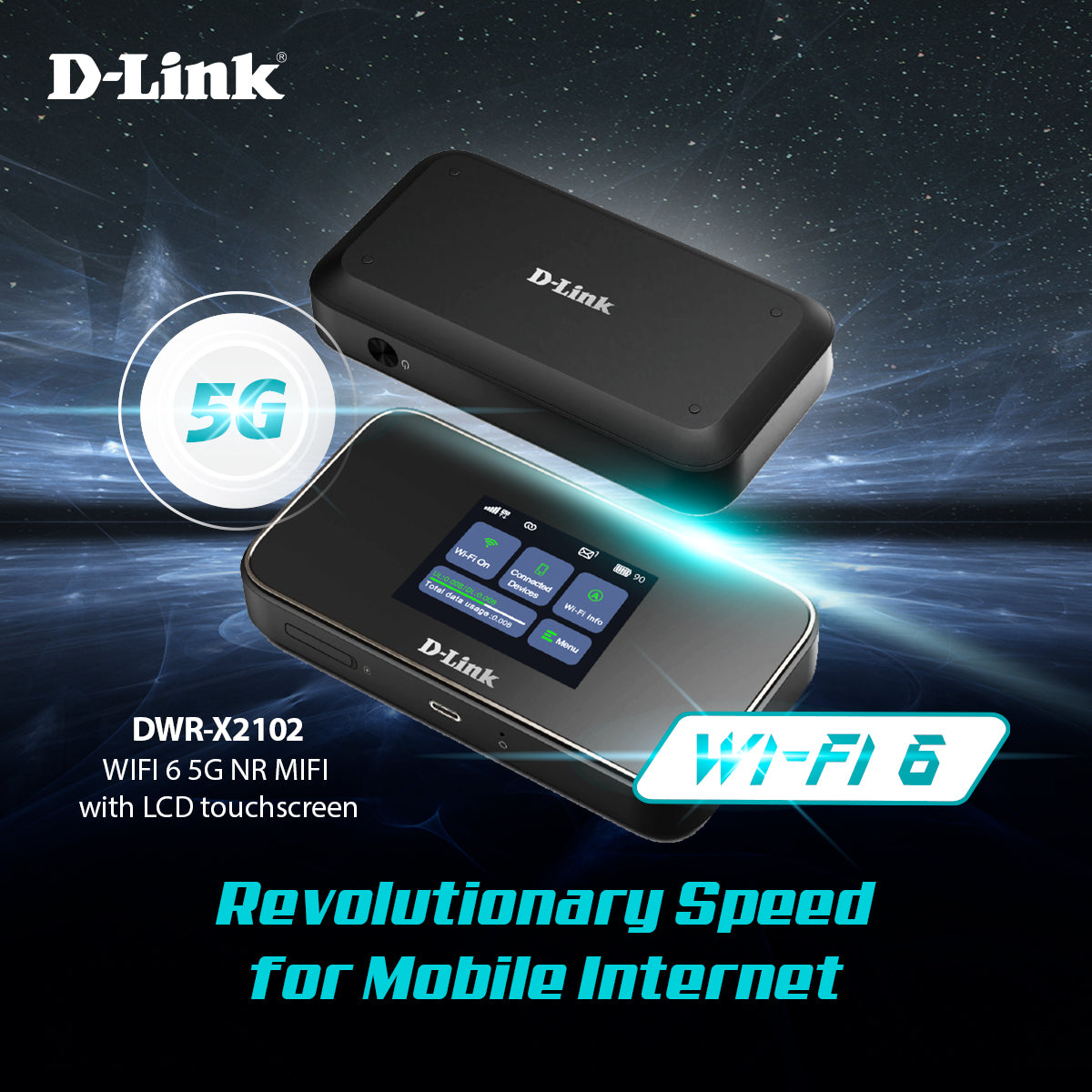5G Wi-Fi 6 AX1800 Mobile Wi-Fi Hotspot