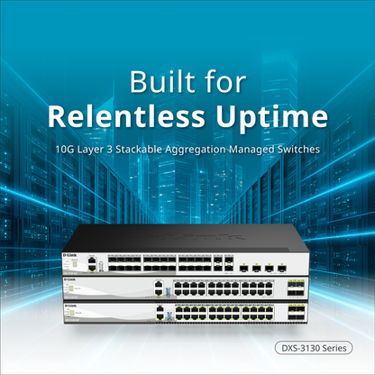 24-Port 10G Layer 3 Stackable Aggregation Managed PoE Switch