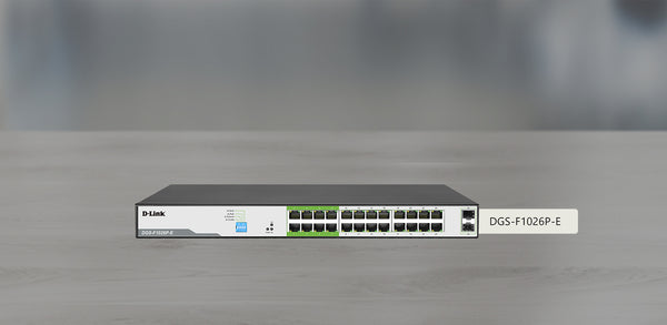 D-Link DGS-F1026P-E | 250M 24-Port 1000Mbps PoE Switch with 2 SFP Ports ...
