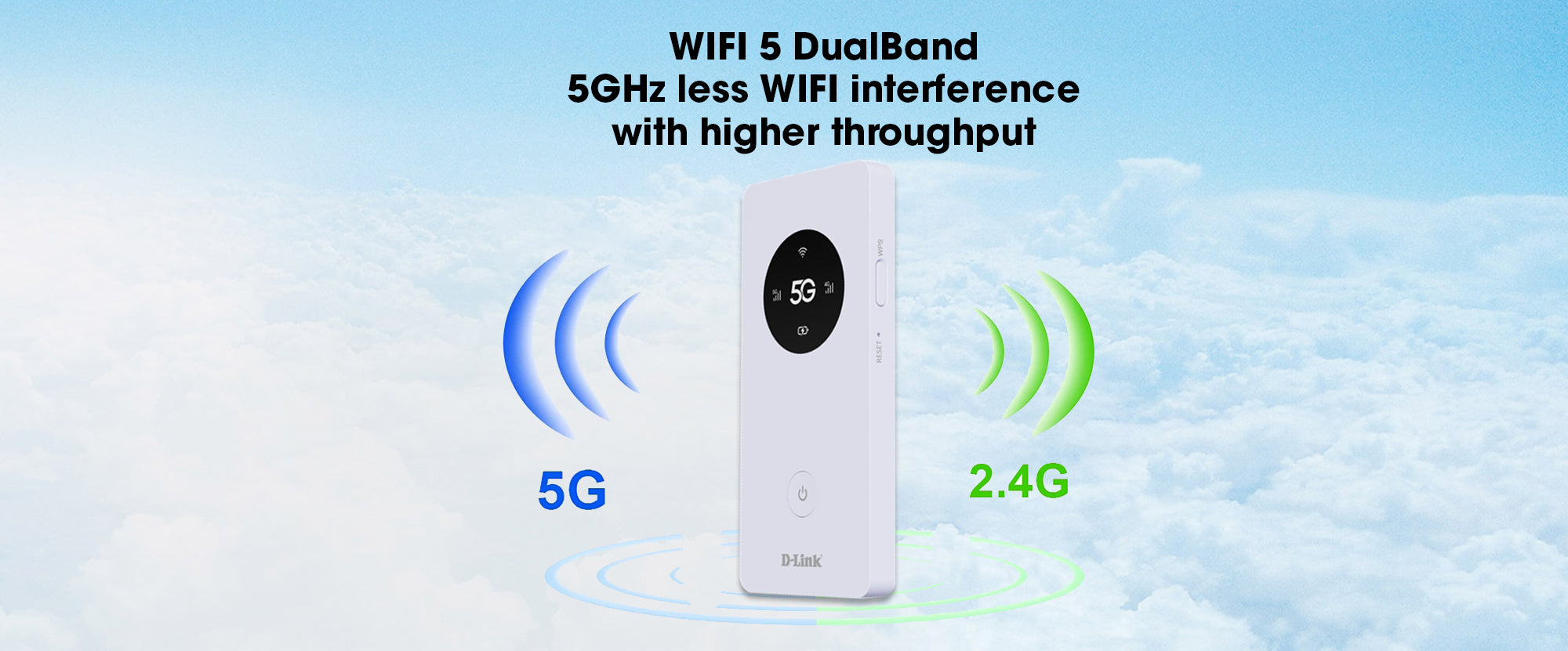 5G Wi-Fi 5 AC1200 Mobile Wi-Fi Hotspot