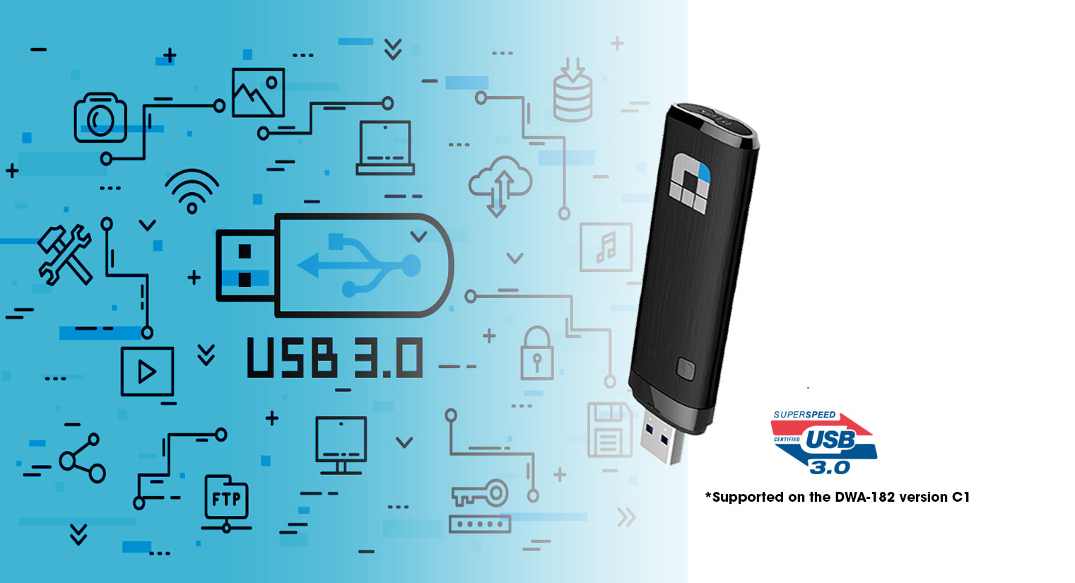D-Link DWA-182 | AC1300 MU-MIMO Wi-Fi USB Adapter – D-Link
