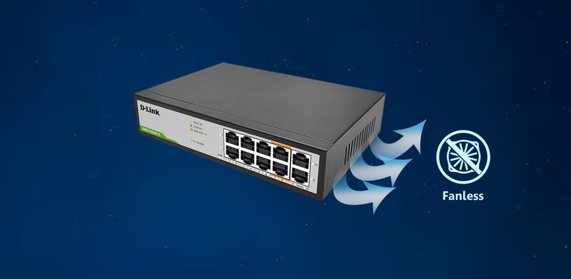 D-Link DES-F1010P-E | 250M 10-Port Fast Ethernet Switch with 8 PoE ...
