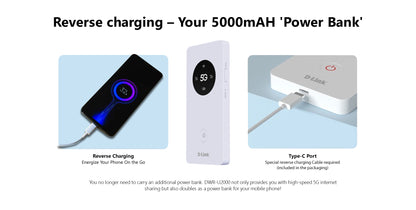 5G Wi-Fi 5 AC1200 Mobile Wi-Fi Hotspot