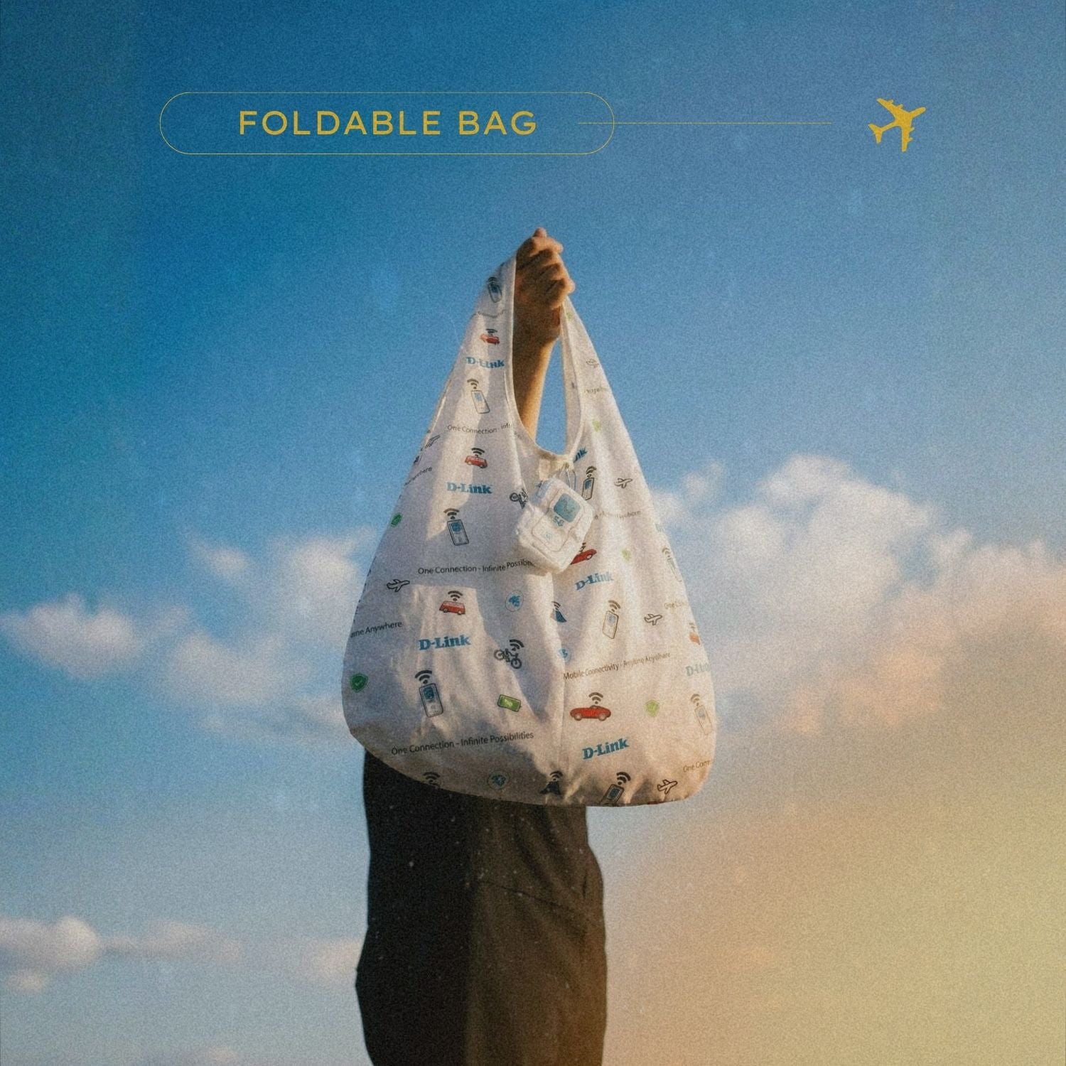 D-Link Reusable Eco Shopping & Travel Bag