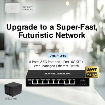 8-port 2.5G with 1-Port SFP+ Web Management Desktop Switch