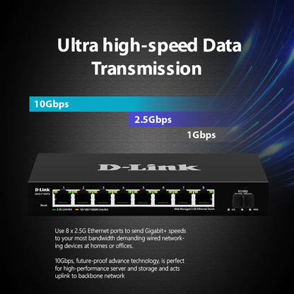 8-port 2.5G with 1-Port SFP+ Web Management Desktop Switch