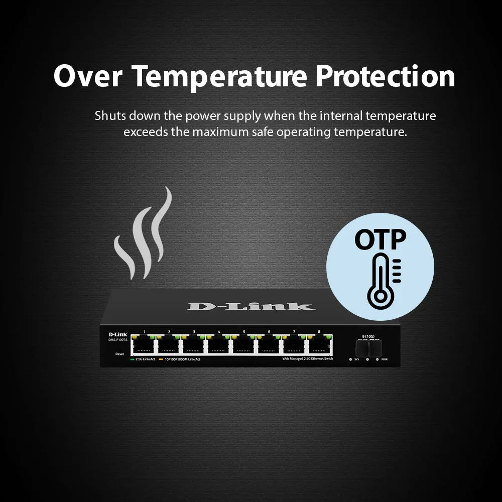 8-port 2.5G with 1-Port SFP+ Web Management Desktop Switch