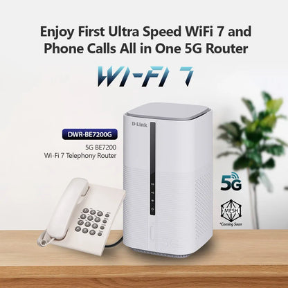 5G Wi-Fi 7 BE7200 Multi-Gigabit VoLTE/VoNR/Vo5G Mobile Router