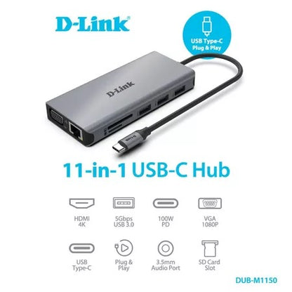 11-in-1 USB-C Hub with 100W Power Delivery