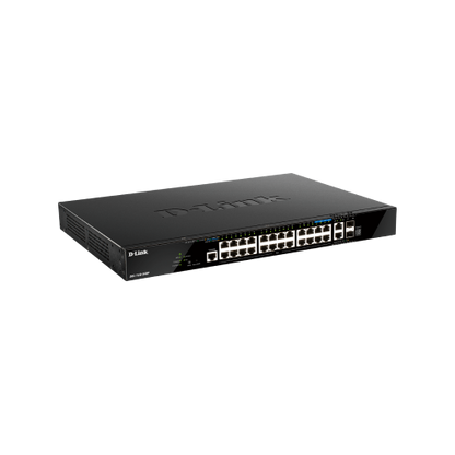 28-port Gigabit Layer 3 Stackable Smart Managed PoE (370W) Switch with 4-port 2.5G & 4-port 10G Uplinks