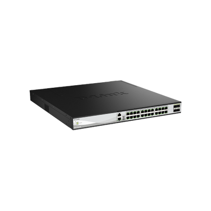24-Port 10G Layer 3 Stackable Aggregation Managed PoE Switch