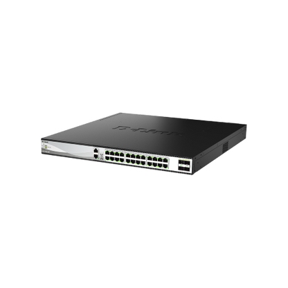 24-Port 10G Layer 3 Stackable Aggregation Managed PoE Switch