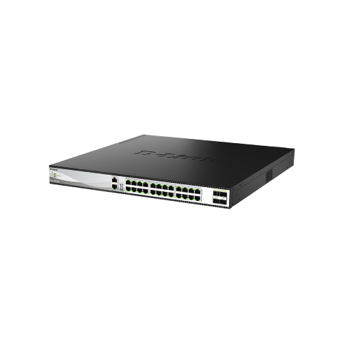 24-Port 10G Layer 3 Stackable Aggregation Managed PoE Switch