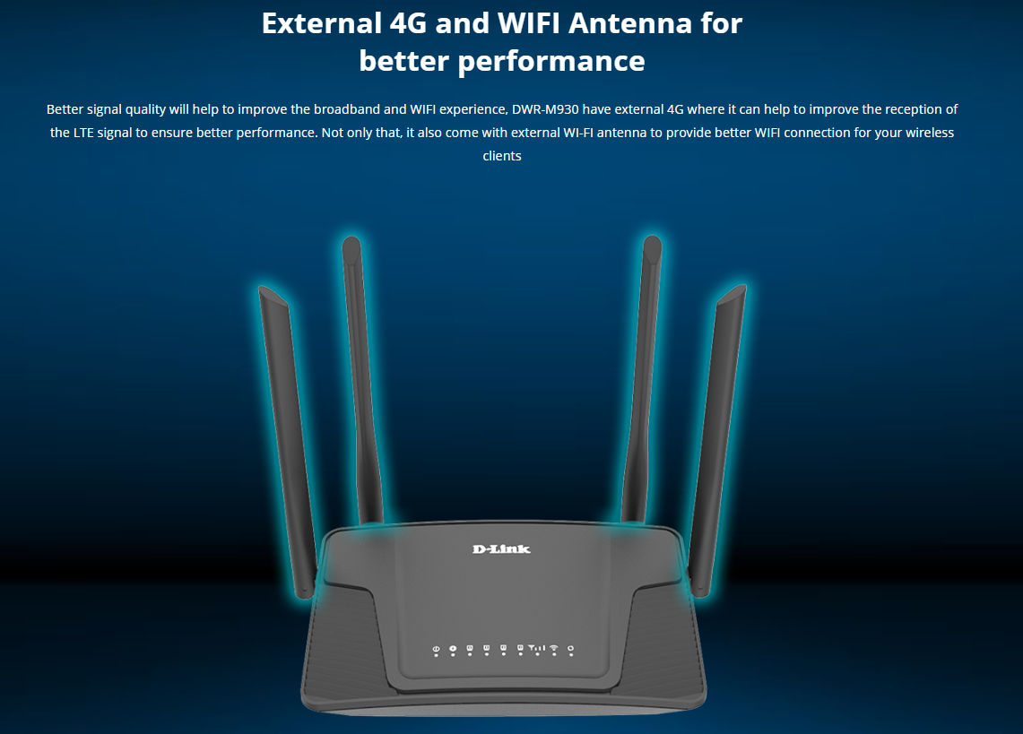 4G LTE N300 Mobile Router with LAN & WAN