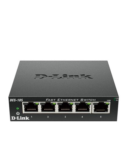 DGS-105 - 5-Port Gigabit Desktop Switch In Metal Casing Singapore