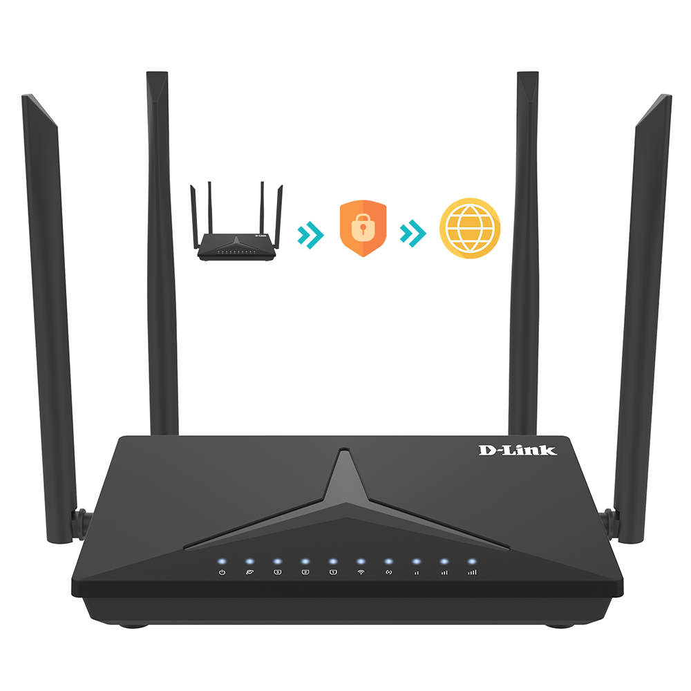 DWR-953 Routeur de bureau Multi-Wan 4G avec antennes externes - Wi-Fi  AC1200